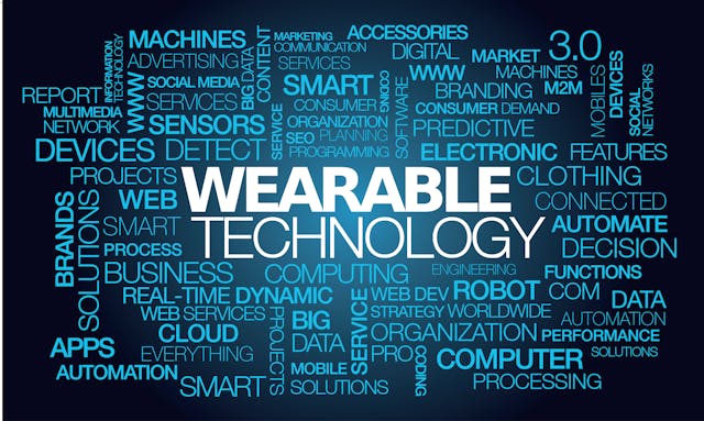 Wearable technology wearables devices wearables clothing accessories words tag cloud text. ©morganimation-adobe.stock.com