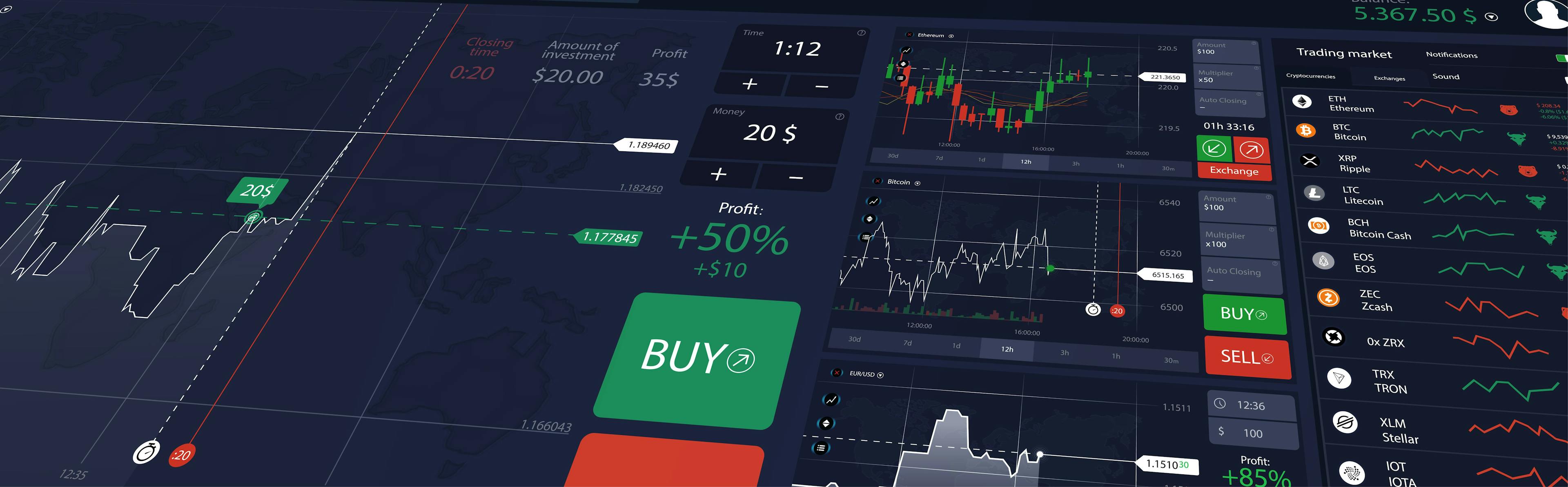 Illustration stock market or forex trading platform with dashboard interface.  Economic trends and stock exchange. Vector illustration See Less | Image Credit: © SergeyBitos - stock.adobe.com.