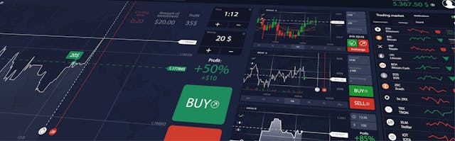 Illustration stock market or forex trading platform with dashboard interface.  Economic trends and stock exchange. Vector illustration See Less | Image Credit: © SergeyBitos - stock.adobe.com.